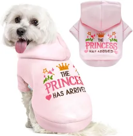 Small Dog Hoodie Clothes Cute Pink Princess Fleece Dog Sweater for Small Dogs Cats Girl Warm Puppy Sweatshirt with Leash D Ring Fall Winter XS Pet Outfits Chihuahua Yorkie Shihtzu(Pink,L)