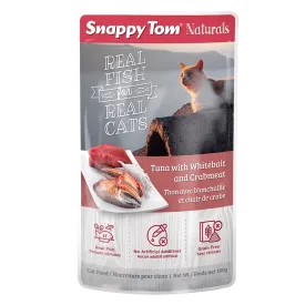 Snappy Tom Wet Cat Food Natural Pouches Tuna With Whitebait & Crab