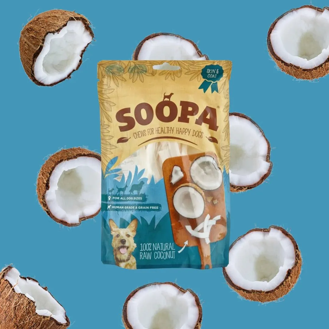 SOOPA Natural Coconut Chews for Dogs 100g