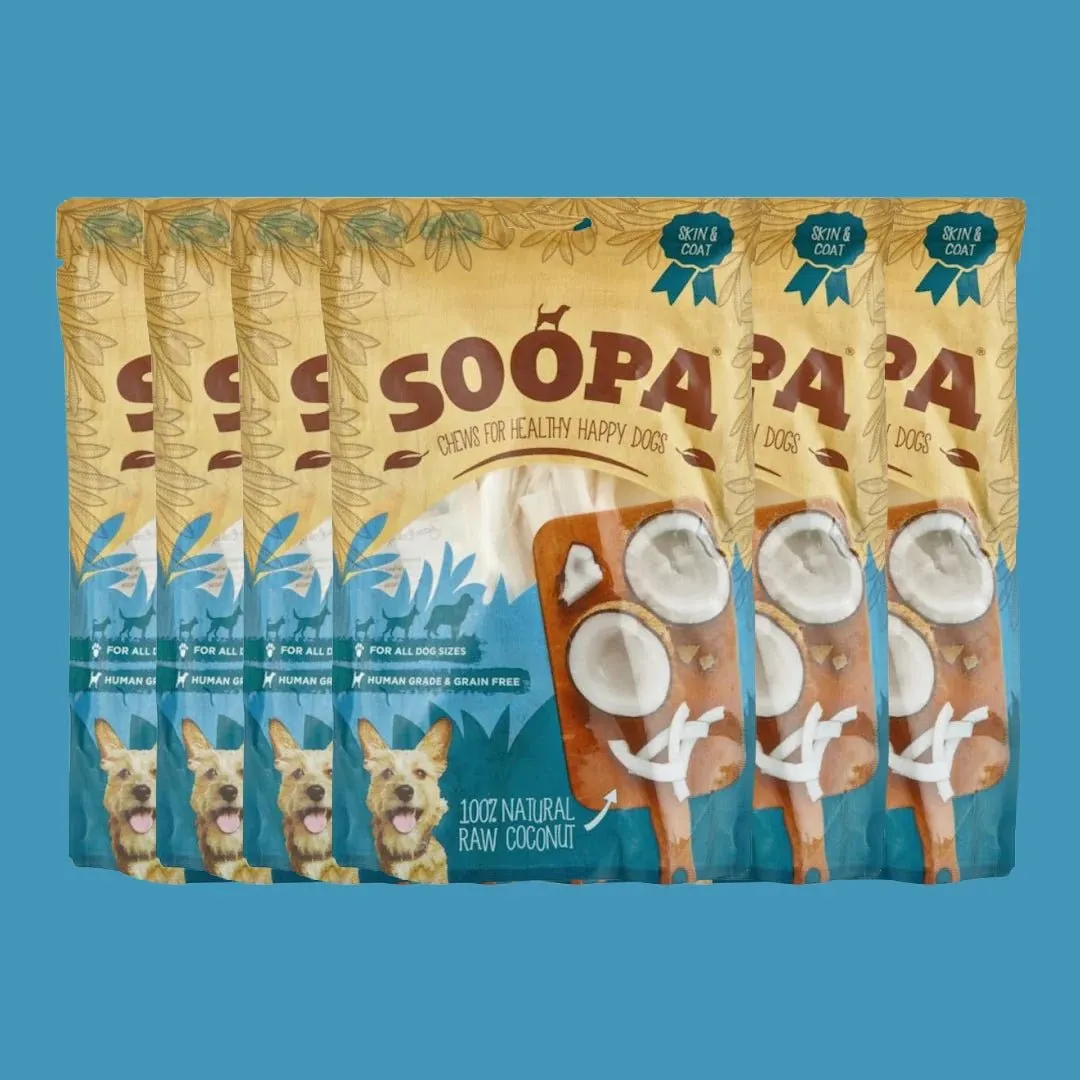 SOOPA Natural Coconut Chews for Dogs 100g