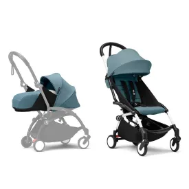 Stokke® YOYO³ Complete Stroller - White/Aqua