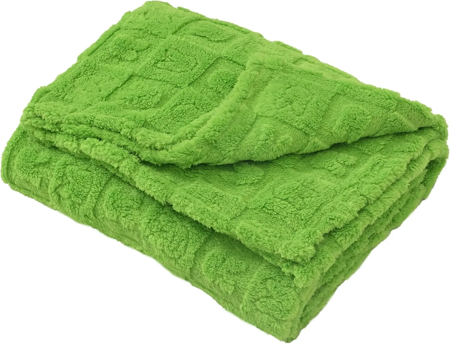 Throw Blankets with 3D Bunny Checkered,Super Soft Cozy Fleece Blankets for Lover Girls Boys Friends Gifts Pets, Lightweight Fuzzy Blanket for Couch Sofa Bed All Season (Green, 50 * 60)