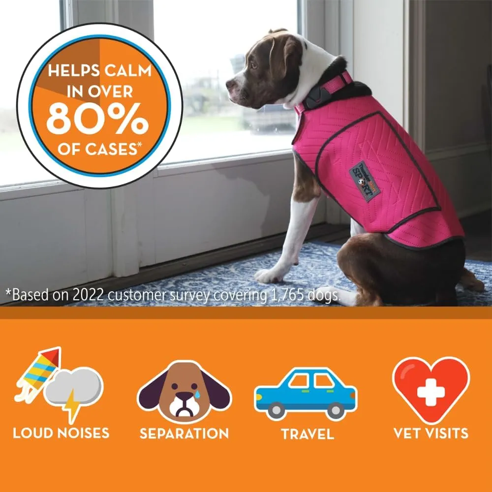 ThunderShirt for Dogs, Medium, Fuchsia Sport - Dog Anxiety Relief Calming Vest