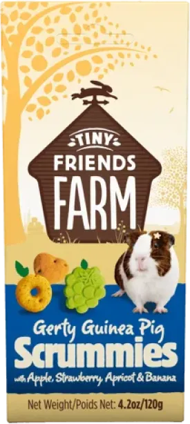 Tiny Friends Farm | Gerty Guinea Pig Scrummies with Apple, Strawberry, Apricot & Banana - 120g