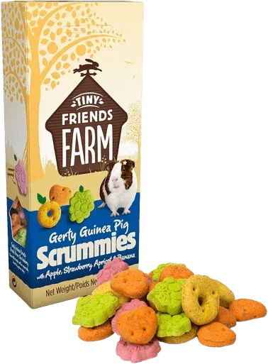Tiny Friends Farm | Gerty Guinea Pig Scrummies with Apple, Strawberry, Apricot & Banana - 120g