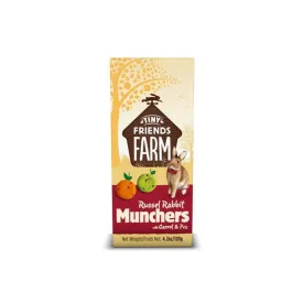 Tiny Friends Farm Russel Rabbit Carrot and Peas Munchers Small Animal Treats - 120g