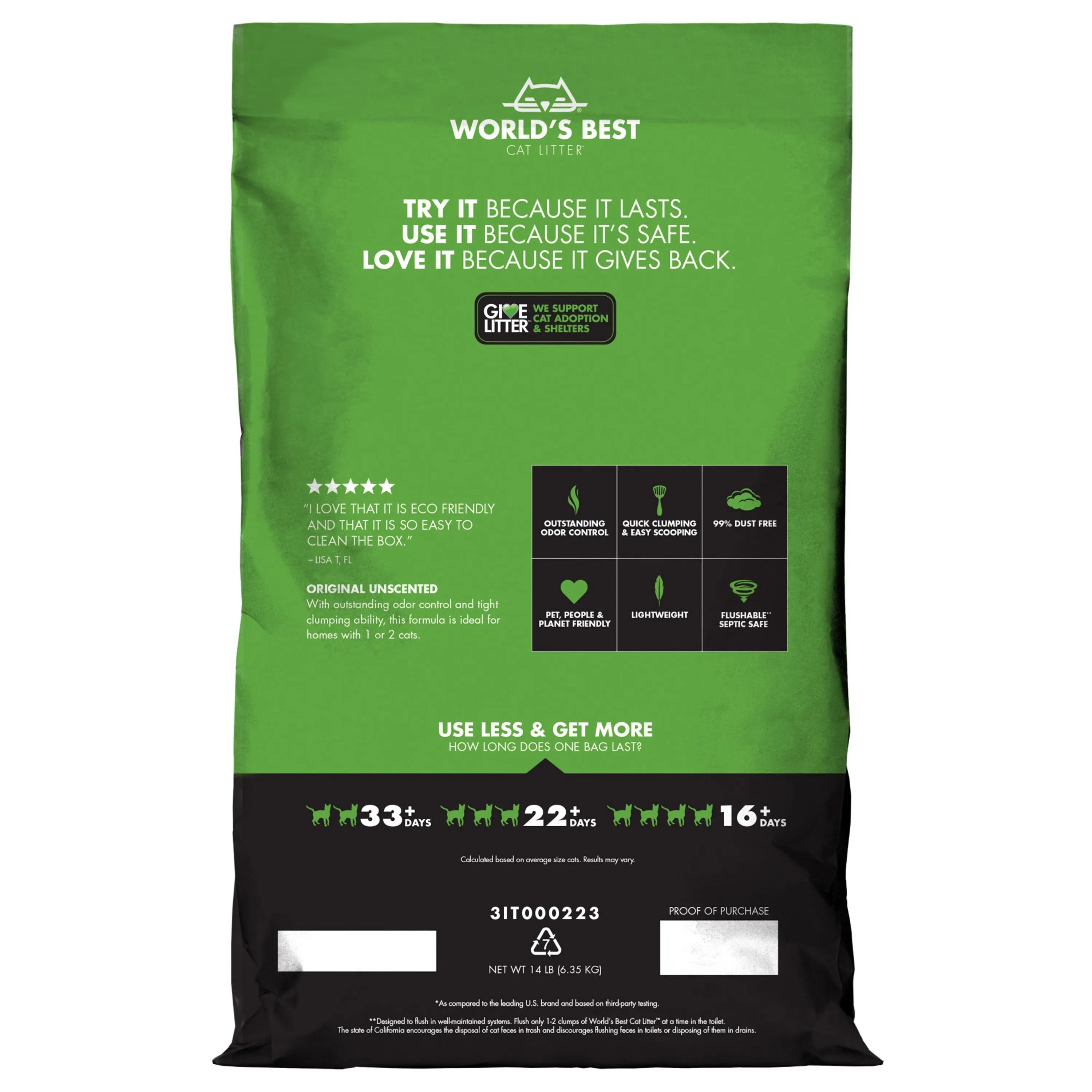 World’s Best Cat Litter Original (3 sizes)