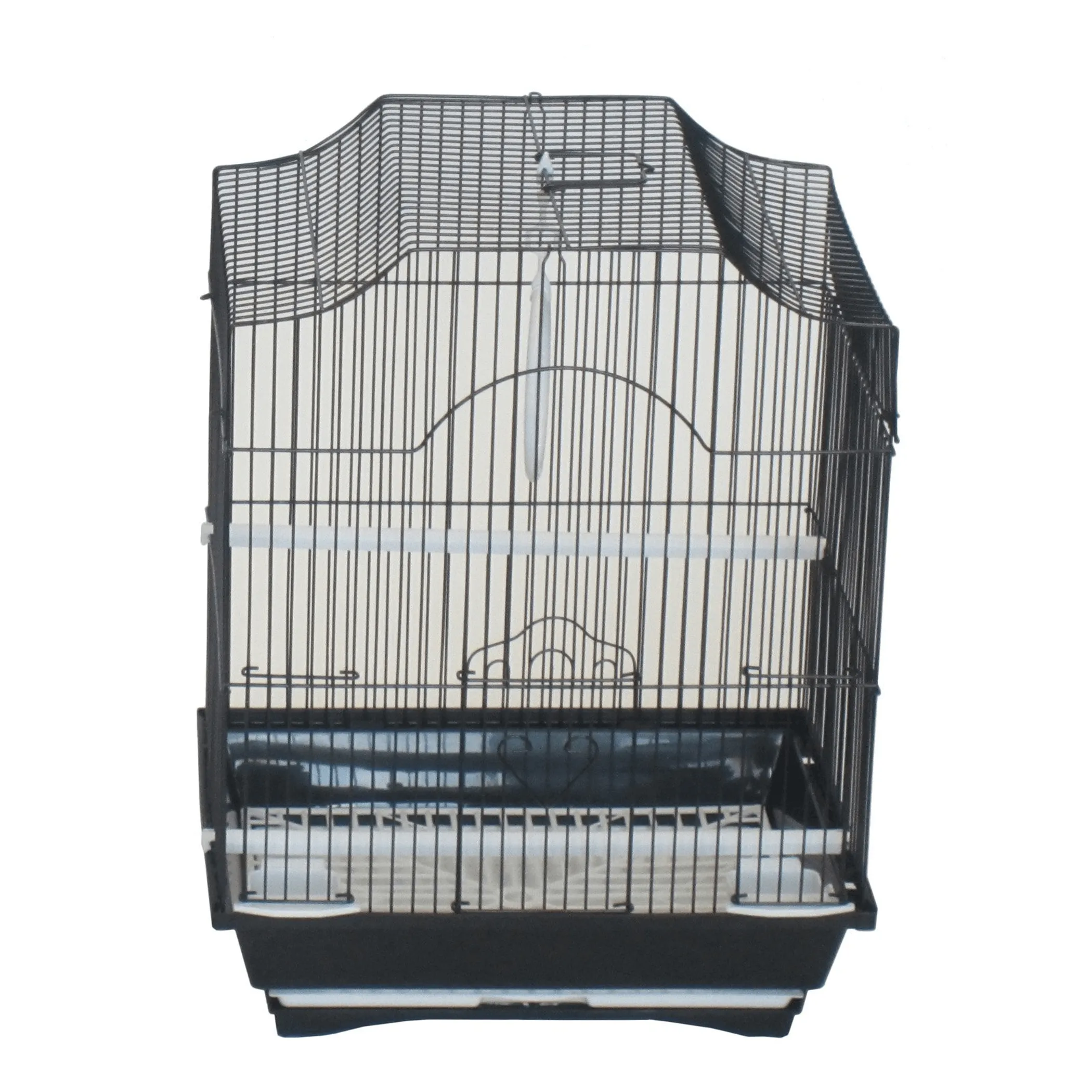 YML Cornerless Flat Top Bird Cage with Accessories and Easy Clean Design