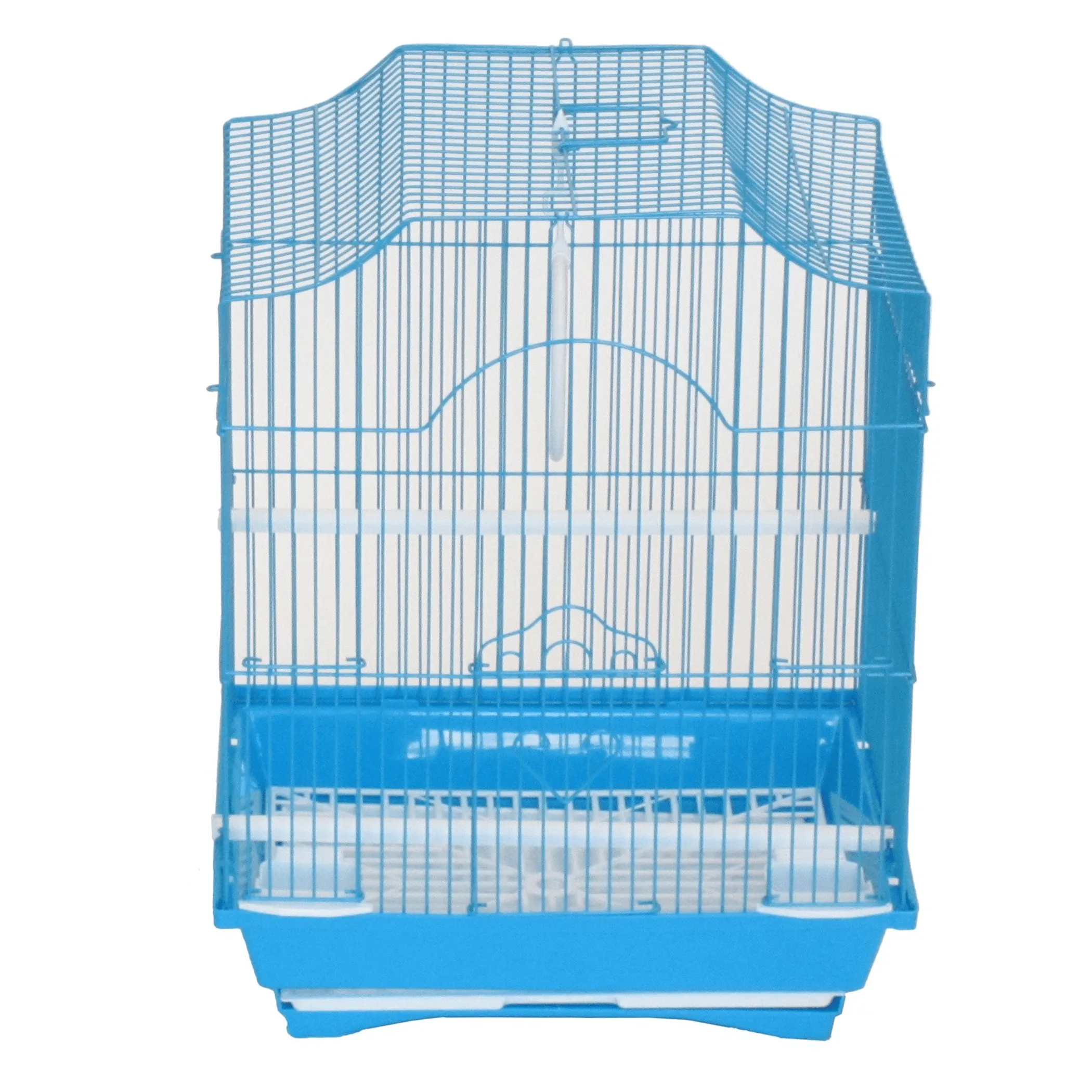 YML Cornerless Flat Top Bird Cage with Accessories and Easy Clean Design