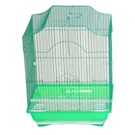 YML Cornerless Flat Top Bird Cage with Accessories and Easy Clean Design