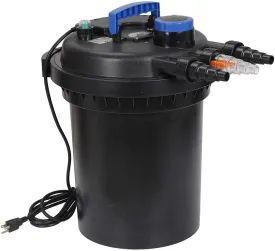 ZENY™ Pressure Bio Filter for Pond 13W UV Sterilizer Purifier Light 10000L Koi Water 4000 Gallons Easy Backwash Function