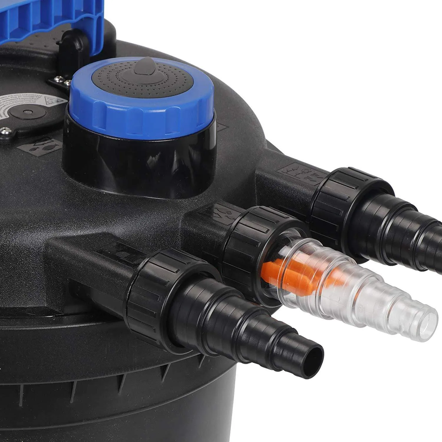 ZENY™ Pressure Bio Filter for Pond 13W UV Sterilizer Purifier Light 10000L Koi Water 4000 Gallons Easy Backwash Function
