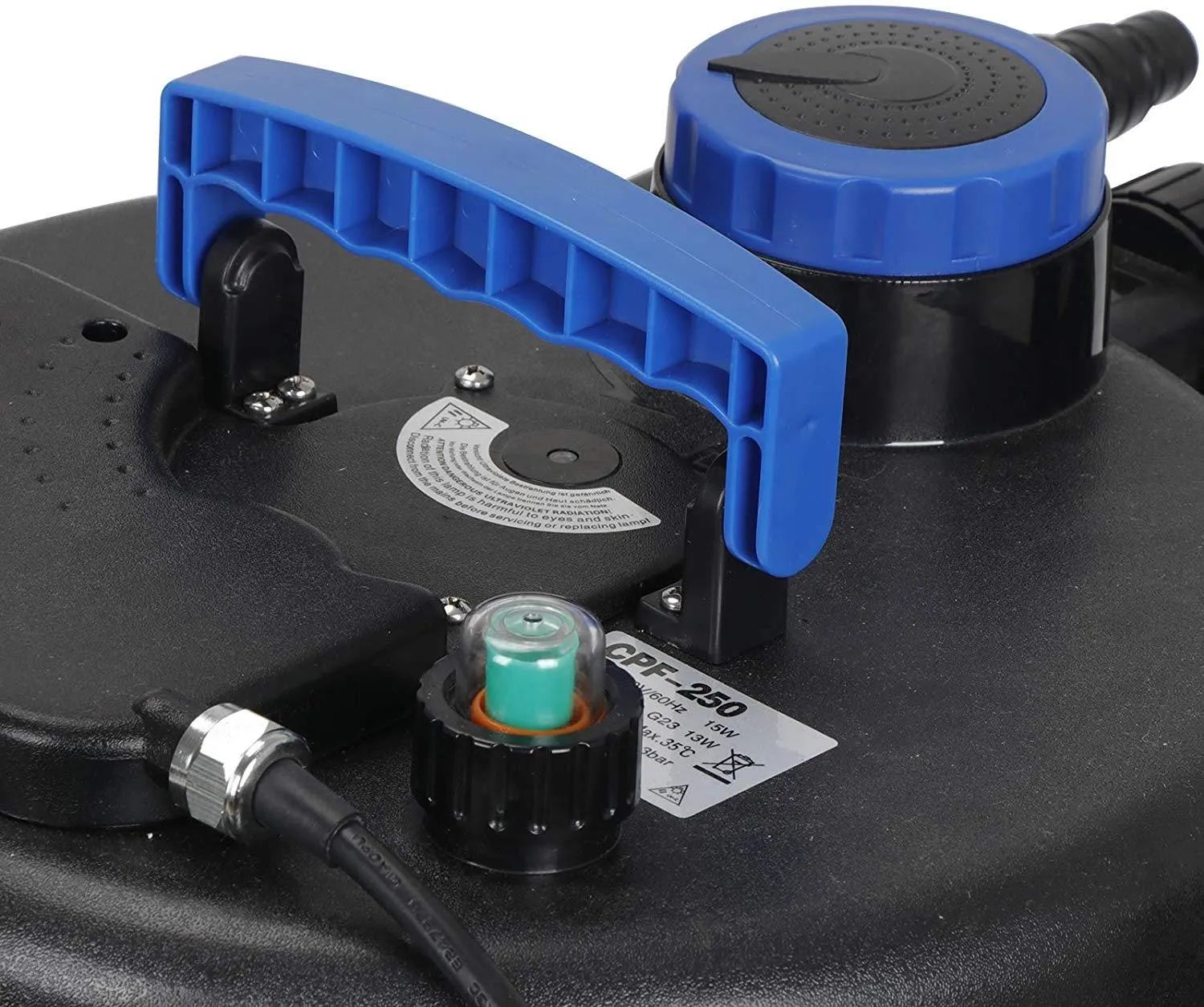 ZENY™ Pressure Bio Filter for Pond 13W UV Sterilizer Purifier Light 10000L Koi Water 4000 Gallons Easy Backwash Function