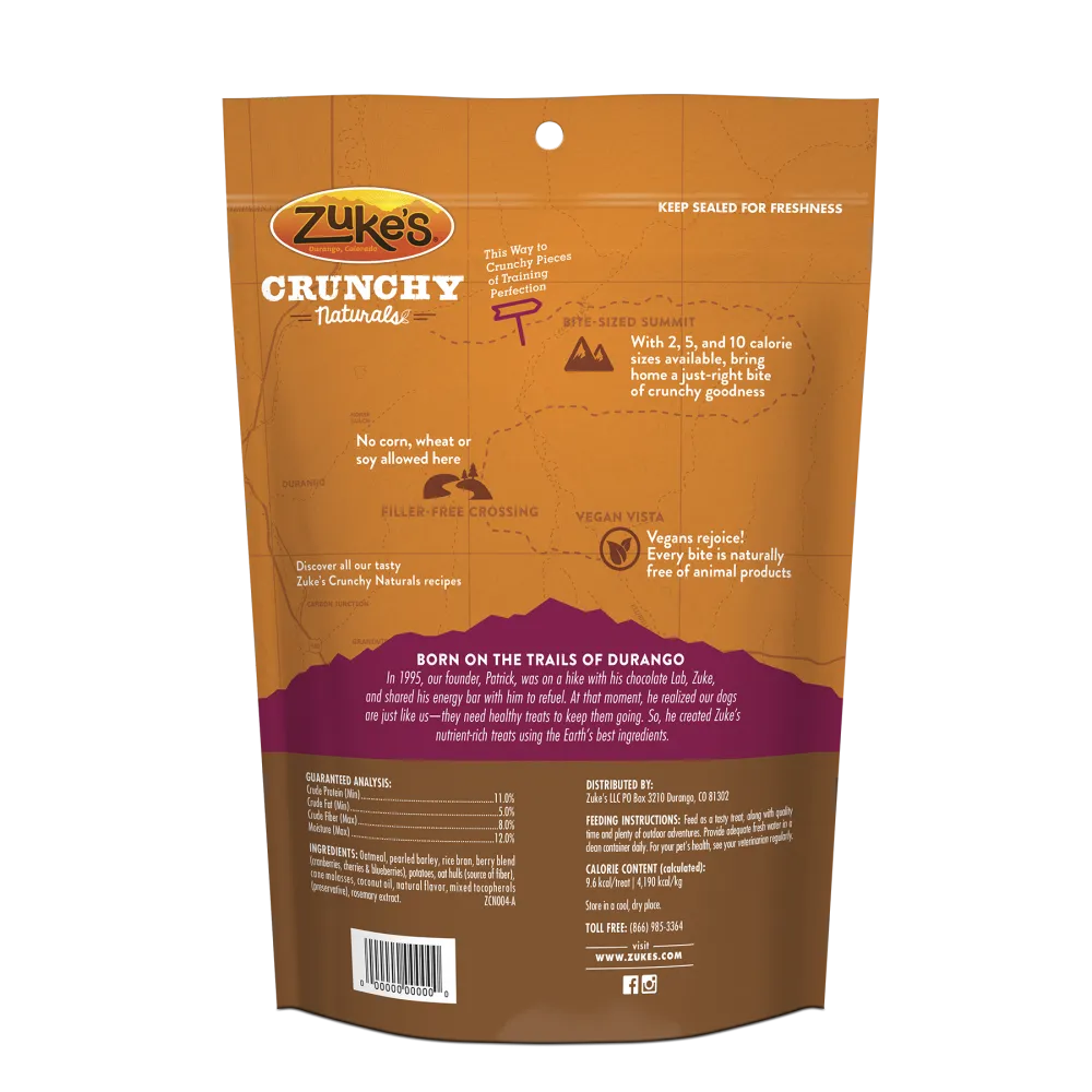 Zukes Crunchy Naturals Baked with Berries 10s Dog Treats