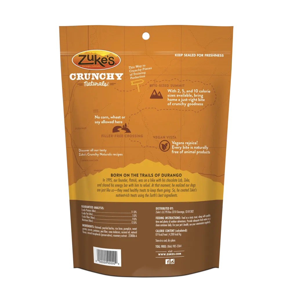 Zukes Crunchy Naturals Baked with Pumpkin and Sweet Potato 10s Dog Treats