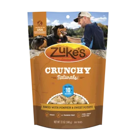Zukes Crunchy Naturals Baked with Pumpkin and Sweet Potato 10s Dog Treats